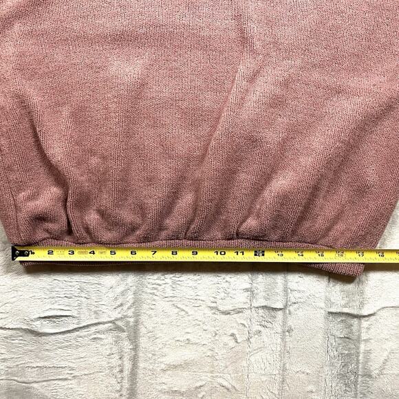 Free People FP Beach Happy Pullover Mauve Dusty Rose Sweater M Chenille Cozy - Picture 8 of 15